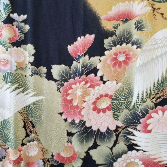 Vintage Handmade Crane Asian Theme Wall Art - Picture 8 of 15